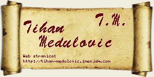 Tihan Medulović vizit kartica